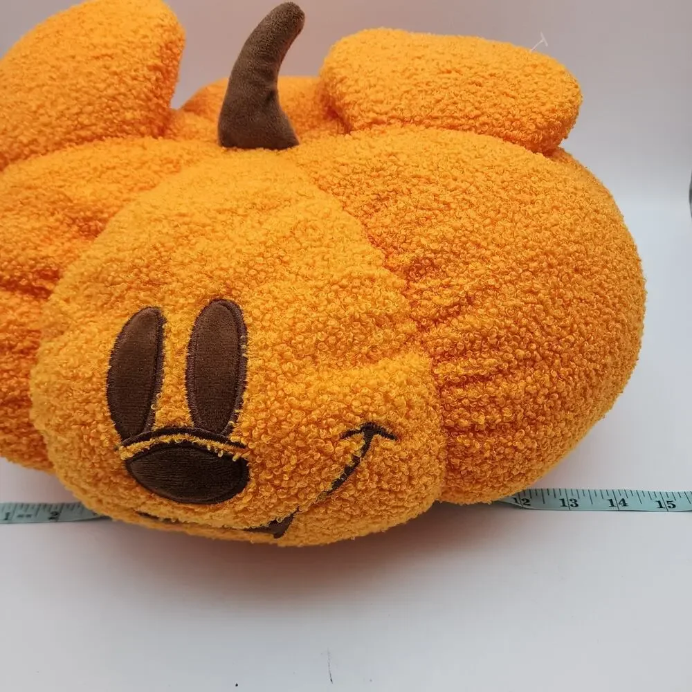 Disney Mickey Mouse Jack-O-Lantern Pumpkin Plush Pillow 13